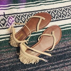 Fringe sandals!